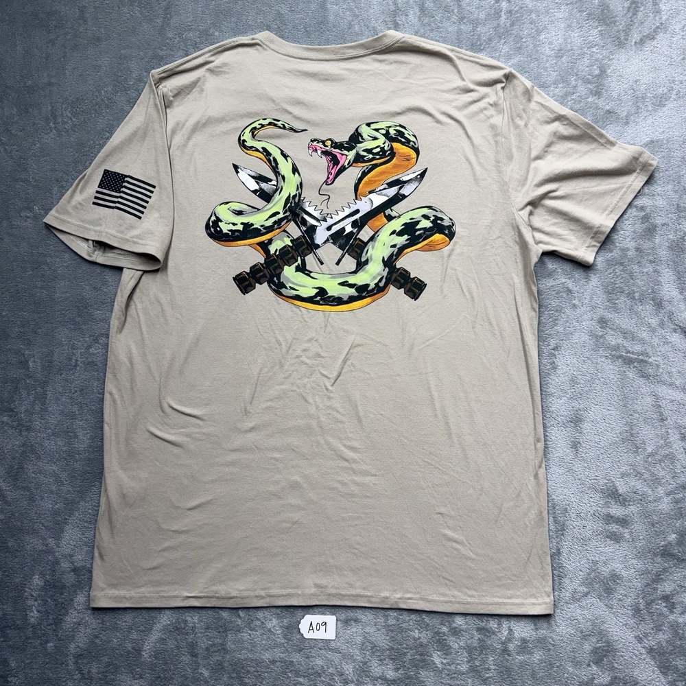 Under Armour 1389920 Men's Freedom‎ Snake Knife Cotton Desert Sand Size 2XL